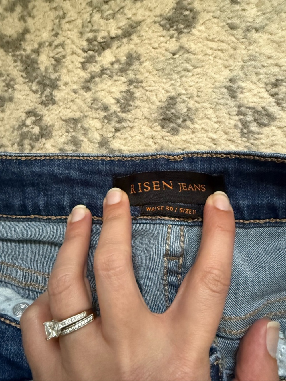 RISEN high rise skinny Jeans with Subtle Distress - Picture 8 of 10